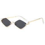 Retro Women Small Geometric Frame Party Photo Decorative Shades Sunglasses