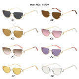 Women Half Frame Shades Cat Eye Sunglasses