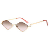 Retro Women Small Geometric Frame Party Photo Decorative Shades Sunglasses