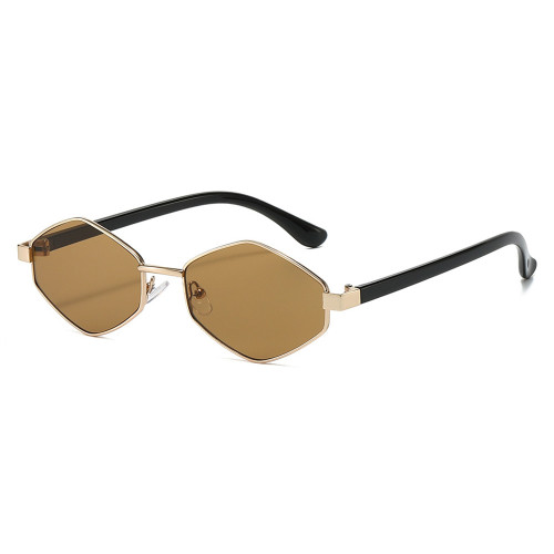 Retro Trendy Hexagon Hipple Style Metal Shades Sunglasses