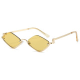 Retro Women Small Geometric Frame Party Photo Decorative Shades Sunglasses