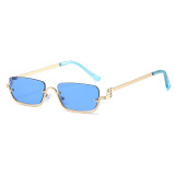 Retro Vintage Rectangle Women Half Frame Sunglasses