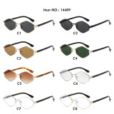 Retro Trendy Hexagon Hipple Style Metal Shades Sunglasses