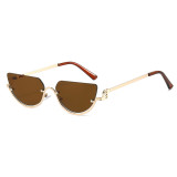 Women Half Frame Shades Cat Eye Sunglasses