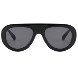 Retro Classic Round Pilot Flat Top UV400 Outdoor Vacation Sunglasses