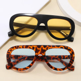 Retro Classic Round Pilot Flat Top UV400 Outdoor Vacation Sunglasses