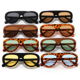 Retro Classic Round Pilot Flat Top UV400 Outdoor Vacation Sunglasses