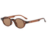 Retro Oval Simple UV400 Decorative Sunglasses