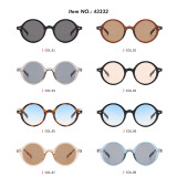 Retro Round Simple UV400 Outdoor Vacation Sunglasses