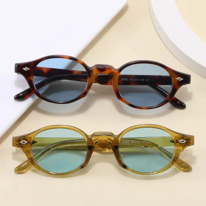 Retro Oval Simple UV400 Decorative Sunglasses