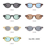 Retro Oval Simple UV400 Decorative Sunglasses