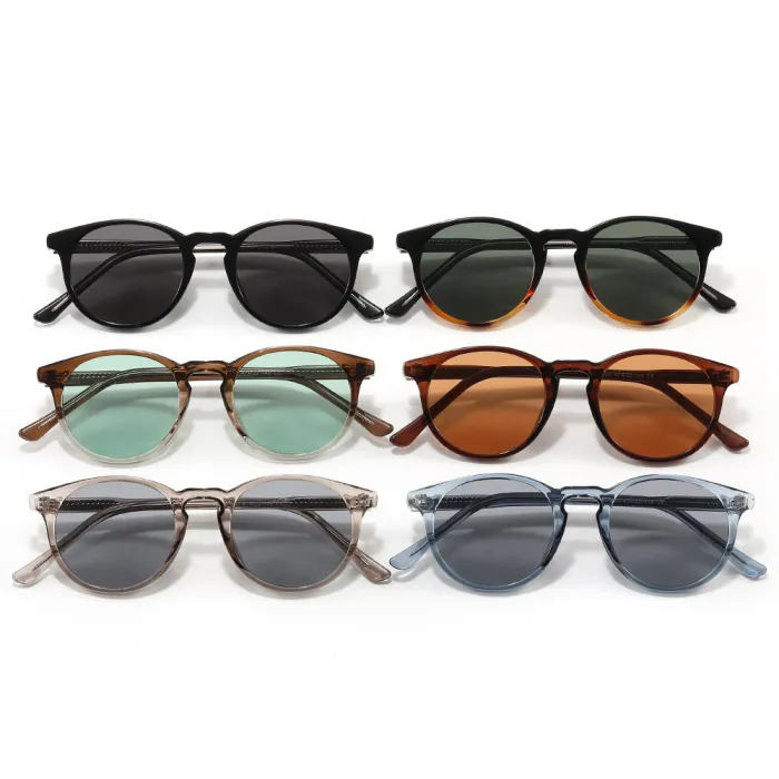 Retro Round Simple UV400 Decorative Sunglasses