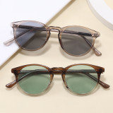 Retro Round Simple UV400 Decorative Sunglasses