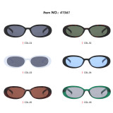 Retro Small Oval Simple UV400 Outdoor Vacation Sunglasses