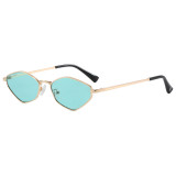 Retro Women Trendy Irregular Cat Eye Metal Shades Sunglasses