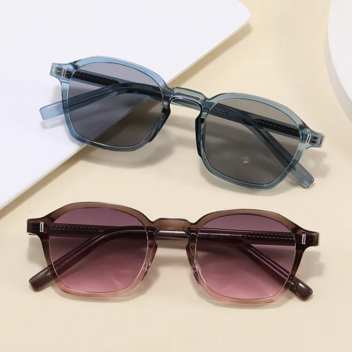 Retro Square Simple UV400 Outdoor Vacation Sunglasses