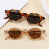 Retro Oval Simple UV400 Decorative Sunglasses