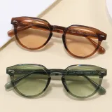Retro Round Simple UV400 Outdoor Vacation Sunglasses