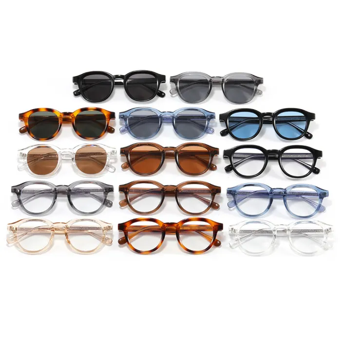 Retro Round Simple UV400 Decorative Sunglasses