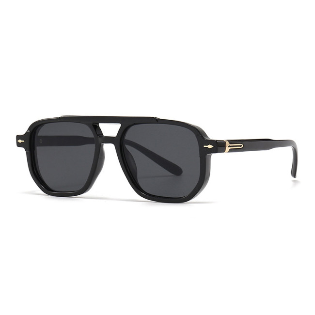 Retro Classic Square Pilot Flat Top UV400 Outdoor Vacation Sunglasses