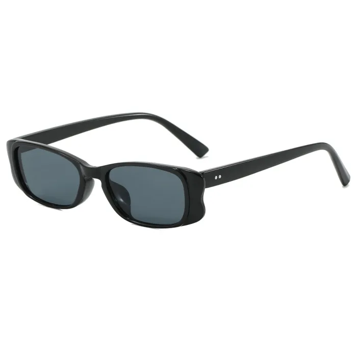 Retro Narrow Frame Rectangle Outdoor Vacation Photo Decorative Sunglasses