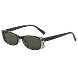 Retro Narrow Frame Rectangle Outdoor Vacation Photo Decorative Sunglasses