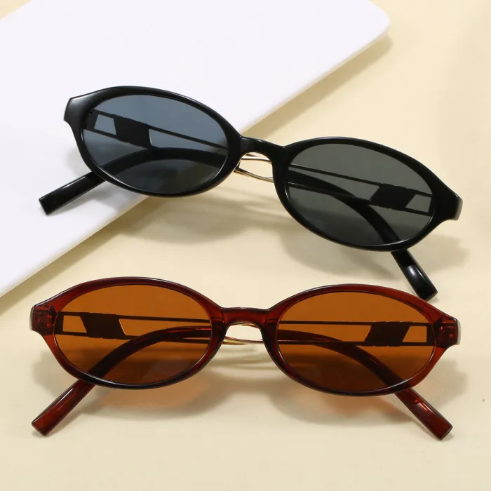 Retro Small Oval Simple UV400 Outdoor Vacation Sunglasses