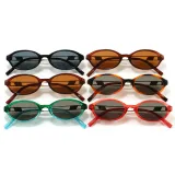 Retro Small Oval Simple UV400 Outdoor Vacation Sunglasses