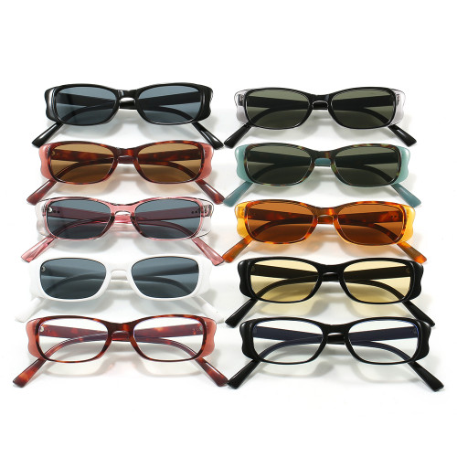 Retro Narrow Frame Rectangle Outdoor Vacation Photo Decorative Sunglasses