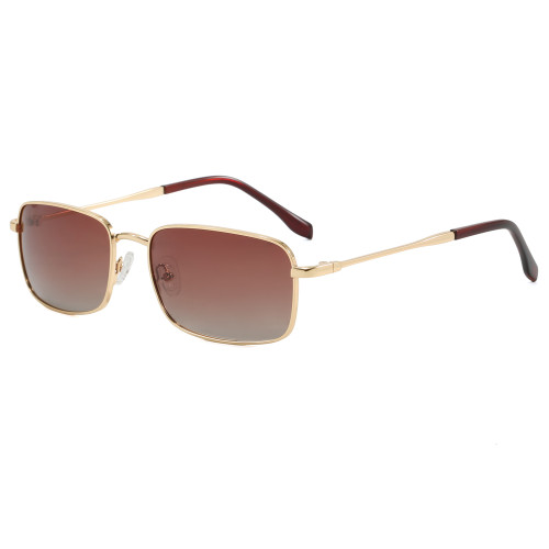 Rectangle Steampunk Metal Frame Sunglasses