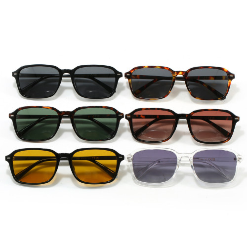 Retro Rectangle Simple UV400 Outdoor Vacation Polarized Sunglasses