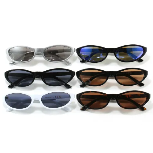 Retro Small Oval Simple UV400 Outdoor Vacation Sunglasses