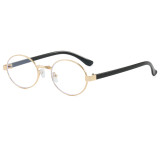  Retro Luxury Oval Metal Frame Sunglasses