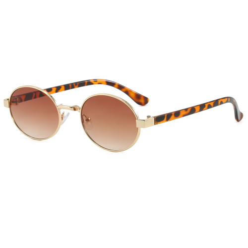  Retro Luxury Oval Metal Frame Sunglasses