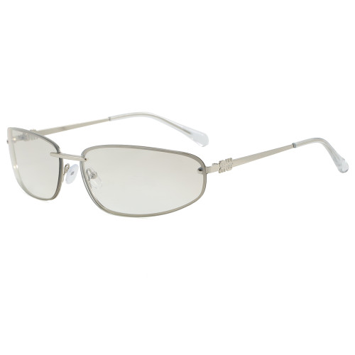 Rectangle Steampunk Metal Frame Sunglasses