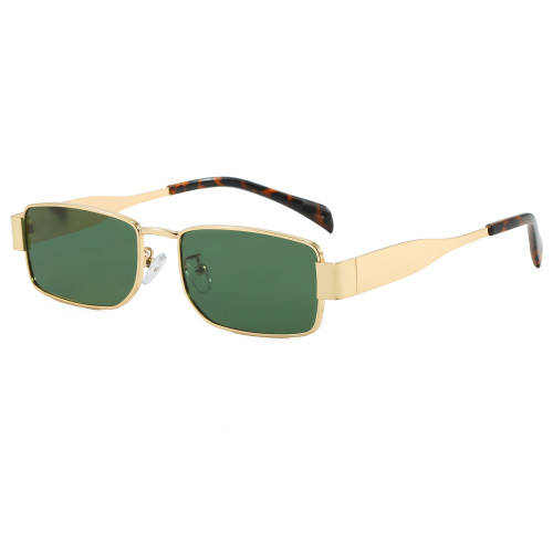 Flat Top Metal Frame UV400 Men's Gradient Shades Sunglasses