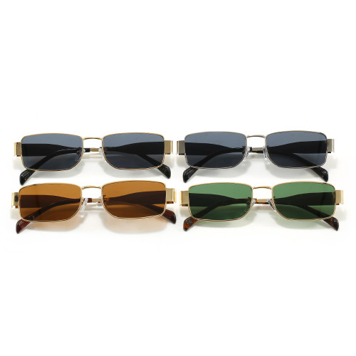 Flat Top Metal Frame UV400 Men's Gradient Shades Sunglasses