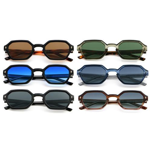 Retro Polygon Simple High Quality UV400 Outdoor Vacation Sunglasses