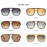 Retro Classic Square Pilot Flat Top UV400 Outdoor Vacation Sunglasses