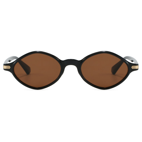 Retro Oval Simple UV400 Decorative Sunglasses