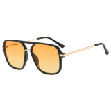 Retro Classic Square Pilot Flat Top UV400 Outdoor Vacation Sunglasses