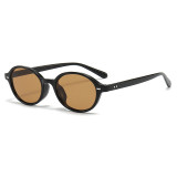 Retro Small Oval Y2K Thin Simple UV400 Decorative Sunglasses