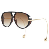 Retro Classic Square Pilot Flat Top UV400 Outdoor Vacation Sunglasses