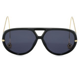 Retro Classic Square Pilot Flat Top UV400 Outdoor Vacation Sunglasses