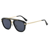 Retro Classic Square Pilot Flat Top UV400 Outdoor Vacation Sunglasses