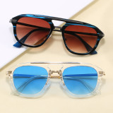 Retro Classic Square Pilot Flat Top UV400 Outdoor Vacation Sunglasses