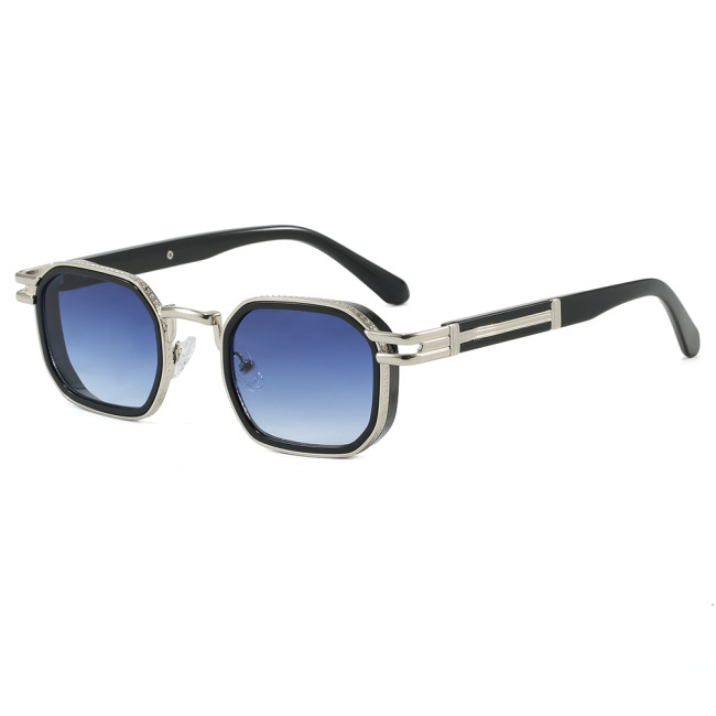 Rectangle Steampunk Metal Frame Luxury Sunglasses