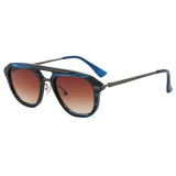 Retro Classic Square Pilot Flat Top UV400 Outdoor Vacation Sunglasses