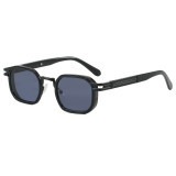 Rectangle Steampunk Metal Frame Luxury Sunglasses