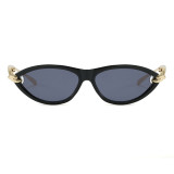Retro Small Oval Simple UV400 Outdoor Vacation Sunglasses
